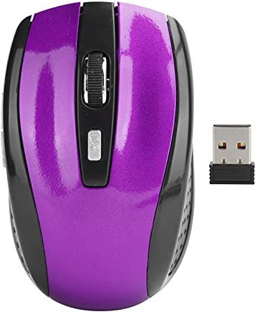 ciciglow Wireless Mouse, Silent Mouse 2.4G Portable Mobile Optical Mouse with USB Receiver Adjustable DPI for Notebook Computer Gaming Accessories (purple)