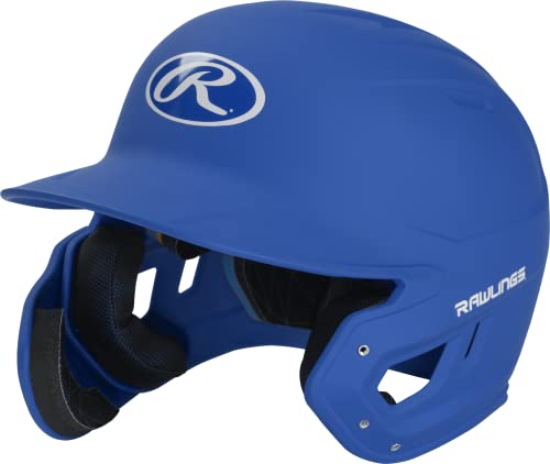 Rawlings Mach 1-Tone Schlaghelm rechts mit verstellbarem Gesichtsschutz für Linkshänder, verstellbar, JR, Royal