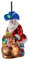 Gift Company - Christbaumschmuck, Hänger - Cowboy Santa mit Geschenken - Glas, Polyresin - Mehrfarbig - 6,5x15x10cm