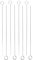 RUECAB - Brochettes pour barbecue, Brochettes - Lot de 8 brochettes longues en INOX pour barbecue - Longueur : 41cm - Epaisseur de l'inox : 2,5mm - Accessoires barbecue, brochettes polyvalentes