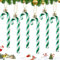 MELLIEX 6 Stück Weihnachtsbaum Anhänger, 14cm Plastik Zuckerstangen Weihnachtsbaumschmuck Glitzernde Anhänger Weihnachten Deko für Weihnachten Geschenke DIY Basteln Geschenkbox (Grün)