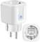 Enchufe Inteligente Alexa 16A, 3683W Enchufe WiFi Smart Plug con Monitor de Energía, Enchufe Temporizador con Control Remoto,Control por Voz y Funciones de Temporización,apoyo Alexa/Google Home.1 Pack