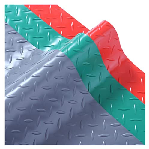 BESNUT Outdoor Large Rubber Mat Waterproof - Garage Home Gym Floor Dog Bowls Crate Pad Rubber Flooring Rolls, 1/16 Thick (Color : Red, Size : 1x1.2m)