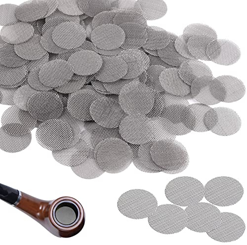 100 filtri per tubi in acciaio inox da 15 mm, schermi per tubi, schermi per tubi, filtri riutilizzabili in acciaio inox, filtri per tubi fumatori, filtri per tubi, rig, bong garza cenere Catcher