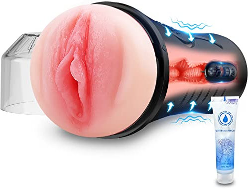 Masturbador Masculino Vibrador Vagina Vibradora de Bolsillo para Hombres, Vagina de Textura Realista con 7.5 de Profundidad, Carnosa y Suave Juguete Sexual Masturbador para Hombres Realista