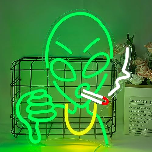 Alien Leuchtreklame Grün LED Neon Schild USB Leuchtreklame Lichter, Bar Party USB LED Schild, Personalisierte Raum Wand Dekor, Bar Neon Schilder