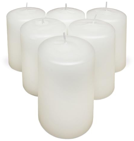 COM-FORT HOUSE- Velas Blancas | Pack velas de 6 Unidades | Velas 6x10cm | Tealight | Velas Decorativas Sin Perfume |