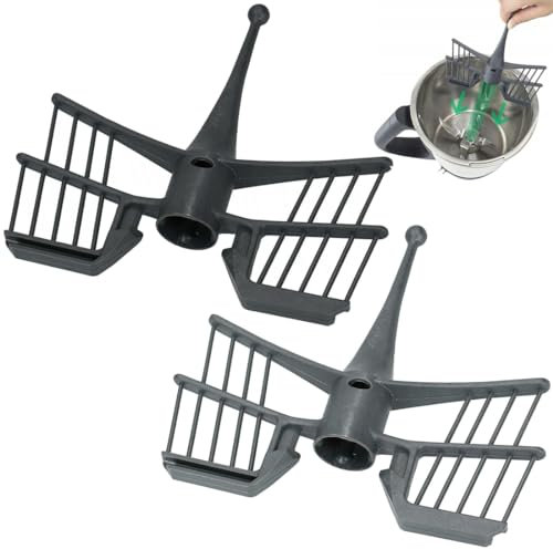 NHPY 2 Pièces Fouet Papillon pour Monsieur Cuisine Connect Et Smart, Fouet Remplacement pour Robot Monsieur Cuisine,Accessoire Cuisine,Accessoire pour Monsieur Cuisine Connect(Noir, Gris)