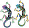 2st Gecko-anhänger Gecko-figur Wandschmuck Gecko-kunst Gecko-ornamente Gecko-wandskulptur Aus Metall Decoraciones Para Sala De Casa Dekoration Schmiedeeisen