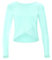 Winshape Damen Functional Light and Soft Cropped Long Sleeve Top Aet131ls Mit Overlap-Applikation Yoga-Shirt, Delicate-Mint, M EU