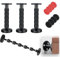 DiBaiHuiHomer 4 Stück Verstellbares Bettgestell Mit Gewinde Abstandshalter Wand Bettrahmen Kopfteil Bettgestell-Halter Verstellbares Bettgestell für Betten Schränke Sofas,30-140 mm (Schwarz)