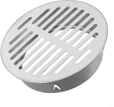 Copertura per scarico a pavimento rimovibile, filtro per scarico, copertura rotonda per griglia, si collega a tubi e raccordi di scarico, copertura di scarico esterna per prati, cortile (Ø160 mm)