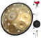 GLADFRESIT Handpan Drum 10 Noten, 55,9 cm, in D-Moll, kommt mit einem Handpan-Ständer, Handpan-Rucksack, zwei Schlägeln und einem Reinigungstuch.