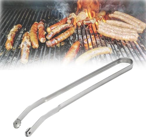 Edelstahl Grillzange, 50CM Grillzange zum Wenden von Würstchen, Isolierte Küchenzange mit Langem Griff, 2024 Mehrzweck Grill Kochzange Grillwerkzeuge, für Grill im Freien & Küchenhelfer