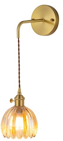 SuhoFutus Hängelampe, Pendelleuchte Glas Deckenlampe, Vintage Blumen-Wandleuchte, Küchenlampe Hängend Kann 3-8 Quadratmeter Beleuchten, für Küche Esszimmer Schlafzimmer [Energieklasse E]