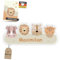 Kindsblick® Safari Natur Türschild Kinderzimmer inkl. Gravur mit Wunschname I Namensschild Kinderzimmer mit Klebepunkten für einfache Montage I Namensschilder Kinderzimmer hergestellt in DE