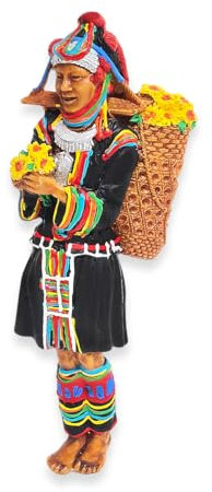 WitnyStore 4½ Akha Stand Peaple small villages Hillrtibes North of Thailand Arts 3D Resin Fridge Magnet Souvenir Refrigerator Magnets Decorative Collectibles Gifts