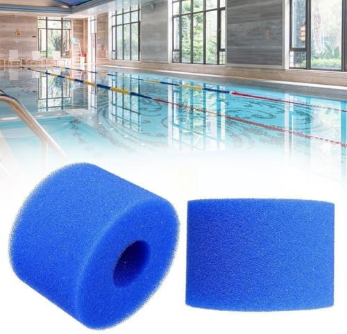 Bimhayuu Filtre en Mousse à Cartouche Éponge, Éponge Filtrante Type S1, Cartouche de Filtre en Mousse Réutilisables et Lavables pour Piscines Jardin Extérieur Aquariums (2pcs)
