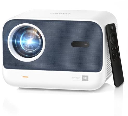 Beamer Sound by JBL, 1080P Native Projektor, Yaber L2s Nahtloser Autofokus Smart Beamer, Video Beamer mit WiFi6 und Bluetooth 5.1 Heimkino Beamer für Handy/Laptop, Kompatibel mit TV Stick