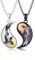 OHAYOO Yin Yang Halskette 925 Sterling Silber Yin Yang Anhänger Kette Partnerketten für Sie und Ihn Yin Yang Schmuck Geschenke für Damen Herren Couple (Yin Yang Fisch)