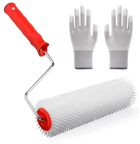 Stachelwalze Ausgleichsmasse, 23cm Stachelwalze Handstachelwalze, Entlüftungswalze zur Entlüftung von Bodenbeschichtungen
