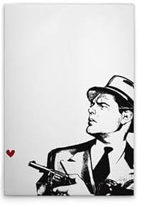 A.S. Création Leinwandbild Retro Pop-Up Herz - Wandbild in Weiss, Schwarz - 50 x 75 cm - DD131846