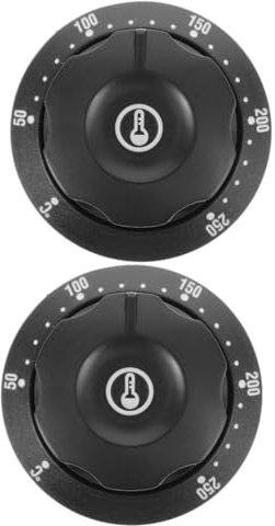 ABOOFAN 2pcs Thermostat Stove Knob Dial Microwave Oven Knob Replacement for Fryer Thermostat Socket