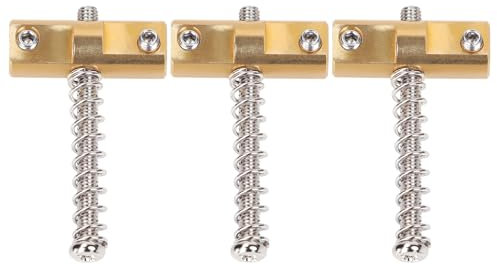 Banworks Pontets de chevalet 10,8 mm en laiton avec compensation biseautée Pontets de chevalet ronds pour guitares électriques Telecaster Tele TL vintage Espacement des cordes 54 mm JT/QM-09