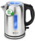 MULIN Bollitore Elettrico in Acciaio Inox, 1.7L, 2200W Ebollizione Rapida, Base Girevole a 360° Spegnimento Automatico, Filtro Anticalcare, Senza BPA Indicatore Acqua, Ideale per Tè e Caffè