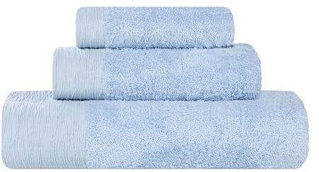 Superior Rayon aus Bambus-Mischgewebe, 3-teiliges Handtuch-Set, luxuriös, schnell trocknend, Badezimmer-Essentials, Dusche, Spa, weiche saugfähige Handtücher, inklusive 1 Bad, 1 Hand, 1 Waschlappen