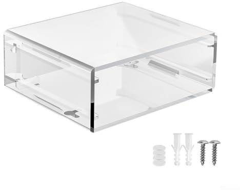 CWOQOCW Under Desk Acrylic Mount For Mac Mini M4/M4Pro 2024,Under Desk Mount Stand, Space-Saving Under Desk Mount