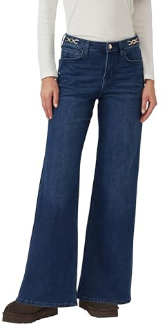 s.Oliver Jeans Suri/Mid Rise/Wide Fit/Schmuck-Detail