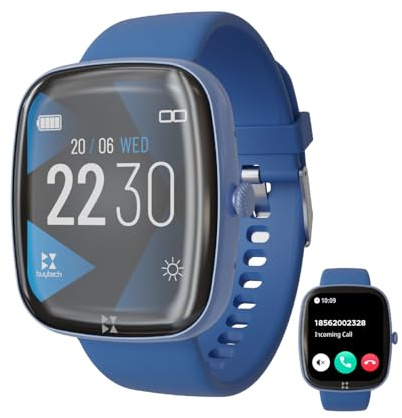 TECHMADE Smartwatch Buytech Gamma Uomo Donna, 1.83 Display, Orologio digitale con Chiamate Bluetooth, 80 modalità sport, Monitoraggio Frequenza Cardiaca SPO2 e Sonno. iOS e Android (Blu)
