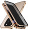 STARRYNOVA Privacy Case Compatible with iPhone 16 Pro, Front and Back Metal Magnetic Case, 360 Degree Protection with Anti-Peep Glass - Gold