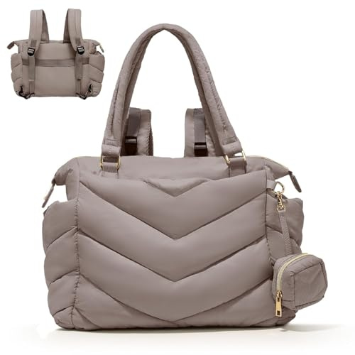 MISS FONG Baby-Wickeltaschen, große Wickeltaschen, breite Öffnung, Wickeltasche, Rucksack, Reise-Babytaschen mit faltbarer Wickelunterlage, Kinderwagengurten, Schnullertasche für Mütter und Väter