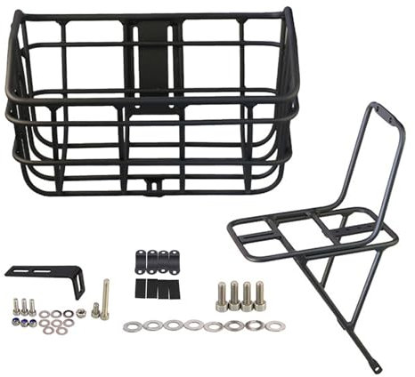 Fahrradkorb Vorne, Abnehmbarer Metallkorb Für Fahrrad Front, Frontkorb Mit/ohne Halterung, Robuster Gepäckkorb Fahrrad Lenkerkorb Für Mountainbikes, Für Klein Hund Einkaufen Schulweg Und Picknick