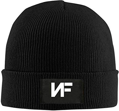 NF Logo Top Level Beanie Herren Damen - Unisex Stilvolle Slouch Beanie Mützen Schwarz