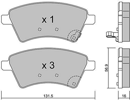 metelligroup 22-0702-0 Bremsbeläge, Made in Italy, Ersatzteile für Autos, ECE R90-zertifiziert, Kupferfrei