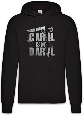 Urban Backwoods Carol is My Daryl Hoodie Kapuzenpullover Sweatshirt Schwarz Größe L