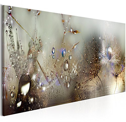murando - Wandbilder XXL Pusteblume 150x50 cm 1 tlg - Wand Deko Vlies Leinwand Bilder Groß Wanddeko Wohnzimmer Schlafzimmer Kunstdrucke Panoramabild - Blumen Natur grau Löwenzahn