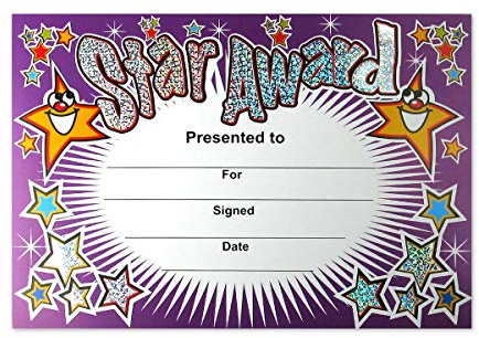 SuperStickers Star Award Sparkling Certificate, DMC10014, 20 x A5 Zertifikate