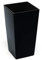 botle Blumentopf Topf aus Kunststoff mit Einsatz Innen, Glanz schwarz H 570 mm