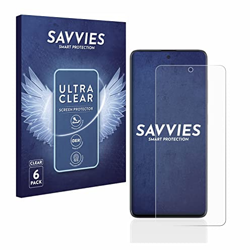 Savvies Schutzfolie für Samsung Galaxy A51 | 6 Stück Transparenter Displayschutz Made in Germany Ultra-Klar Displayschutz-Folie