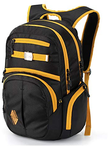 Nitro Hero Pack / großer trendiger Rucksack Tasche Backpack / mit gepolstertem Laptopfach und weiteren tollen Features / Schoolbag / Schulrucksack / 37L / Golden Black