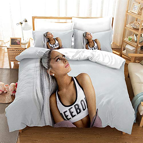 Bettbezug Mit 2 Kissenbezügen Bettwäsche Mit Reißverschluss Mikrofaser Double Size Bettwäsche Set (Stil 01,135 x 200 cm)