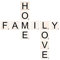 Printerland 3D Holzbild Wandbild 95 x 95 cm Bilder Home Family Love Wanddekoration Shabby Industrie Ergänzung Wohnzimmer Schlafzimmer Küche Büro