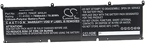 vhbw Akku kompatibel mit Dell XPS 15 9500, XPS 15 9500 Core i7 4K UHD Notebook (7000mAh, 11,4V, Li-Polymer)