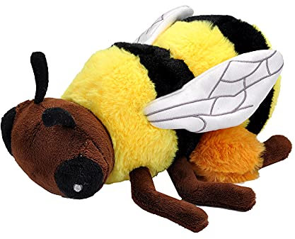 Wild Republic Ecokins Mini Biene, Kuscheltier aus Stoff, Nachhaltiges Spielzeug, Baby Geschenk zur Geburt von Jungen und Mädchen, Stofftier 20 cm, 8