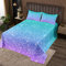 richhome Pailletten Bettüberwurf tagesdecke,Lila Blau Farbverlauf Fantasy Stepp Decke 2 Teilig Tagesdecken,Sternengalaxie Universum Träumen Steppdecke für Kinder Jungen,170x210cm