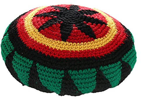 Rasta-Mütze aus Wolle, Reggae, Jamaika Jamaica Mütze, Bunte Beanie, gehäkelt, gestrickt, lockere Baggy Cap, Hippie Hip hop Hat, Skull Cap Herren